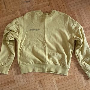 PANGAIA light mustard yellow sweatshirt